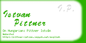 istvan pittner business card